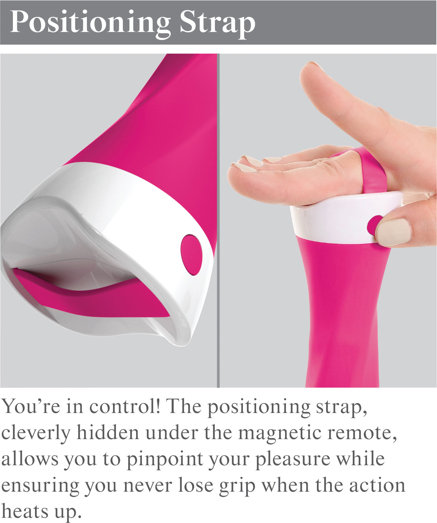 3Some Wall Banger Deluxe Rechargeable Remote Controlled Silicone Vibrator - Positioning Strap