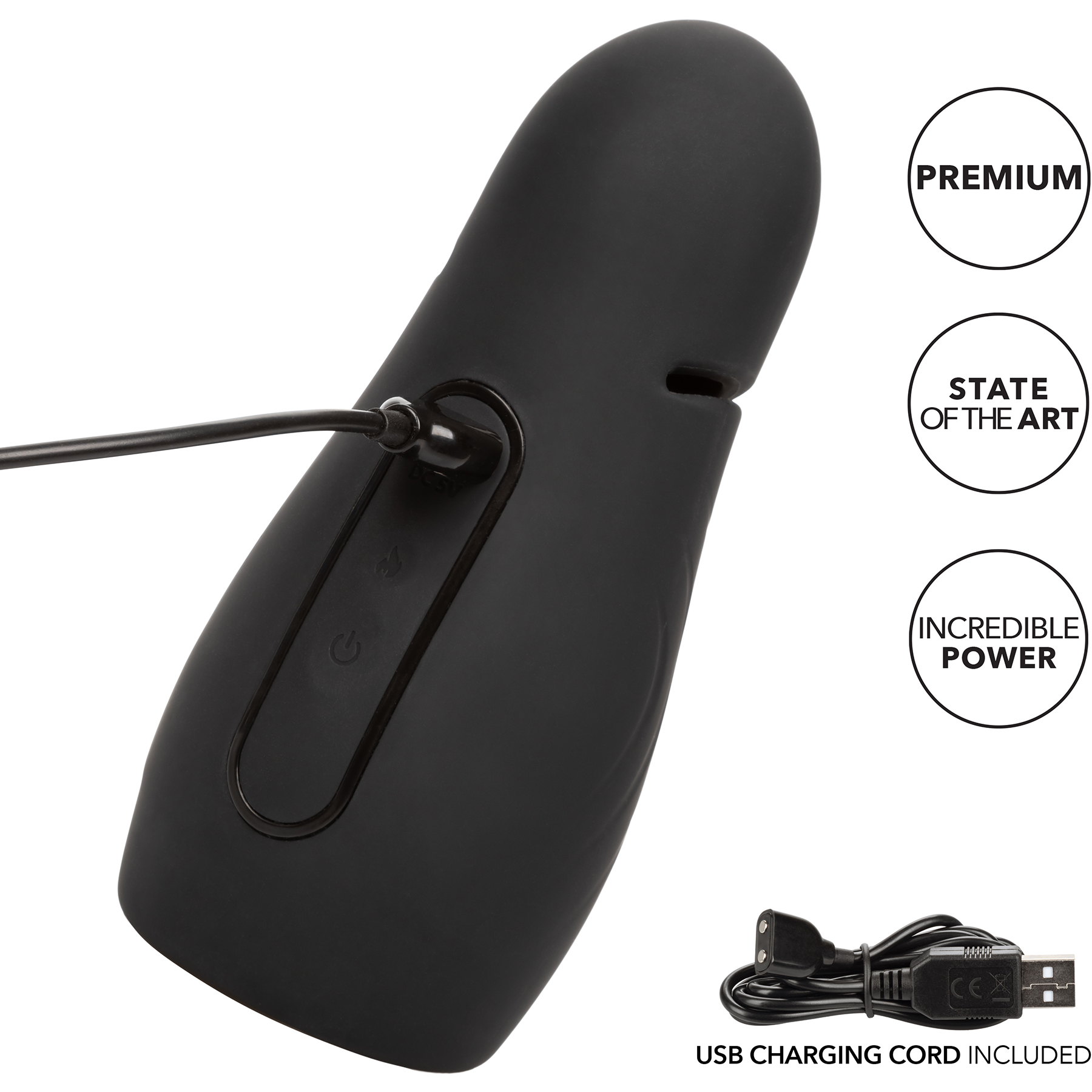 Optimum Power Pro Stroker Silicone Rechargeable Penis Masturbator - Charging
