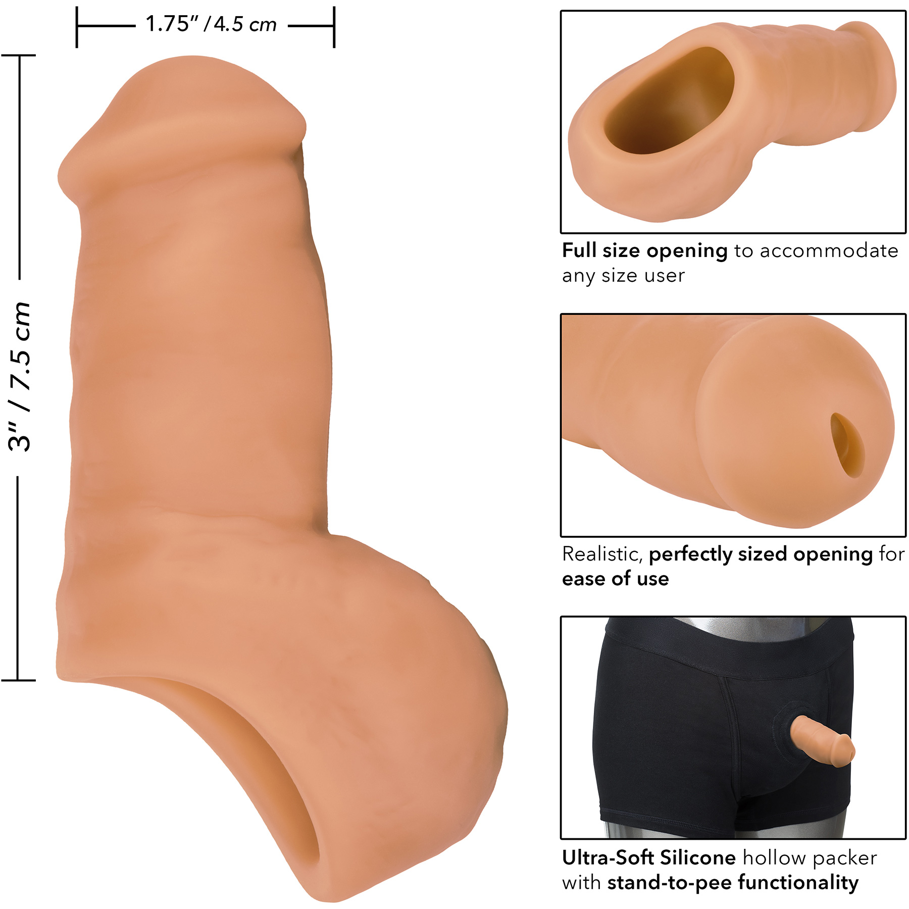 Packer Gear Ultra-Soft Silicone STP Packer - Measurements