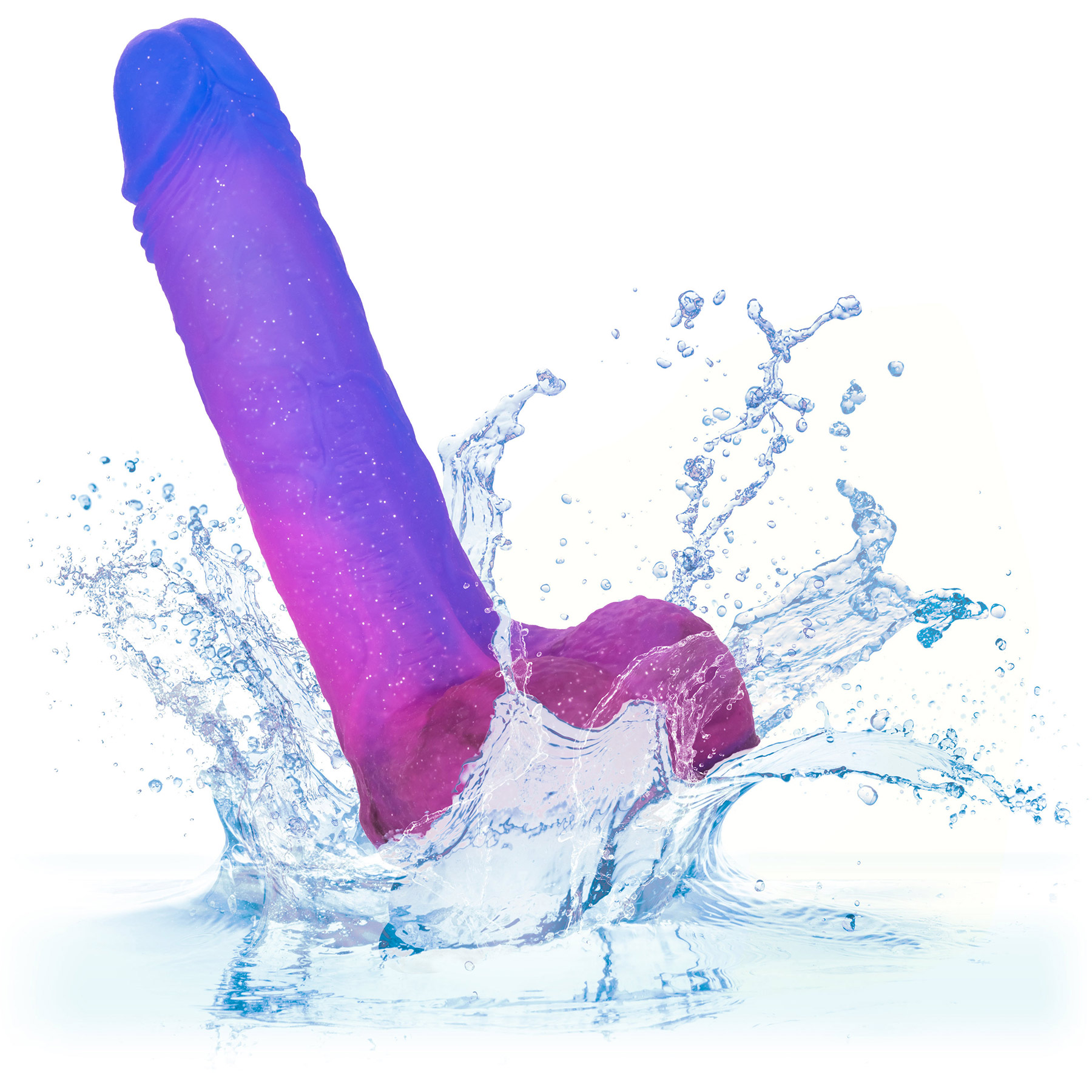 Naughty Bits Ombré Hombre Silicone Vibrating Suction Cup Dildo - Waterproof