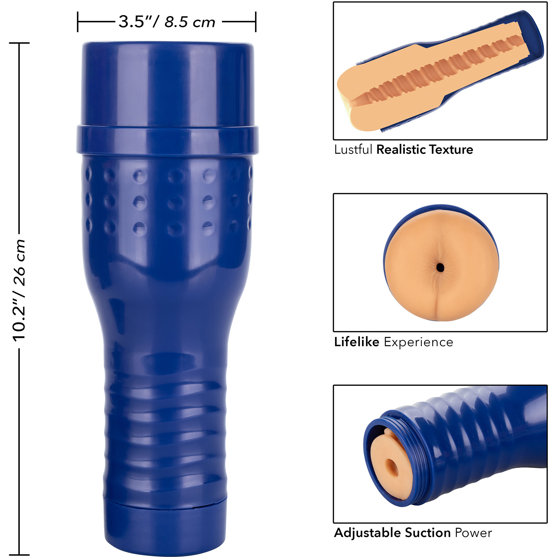 Private Tube Tarra White's Butt Penis Masturbator - Measurements