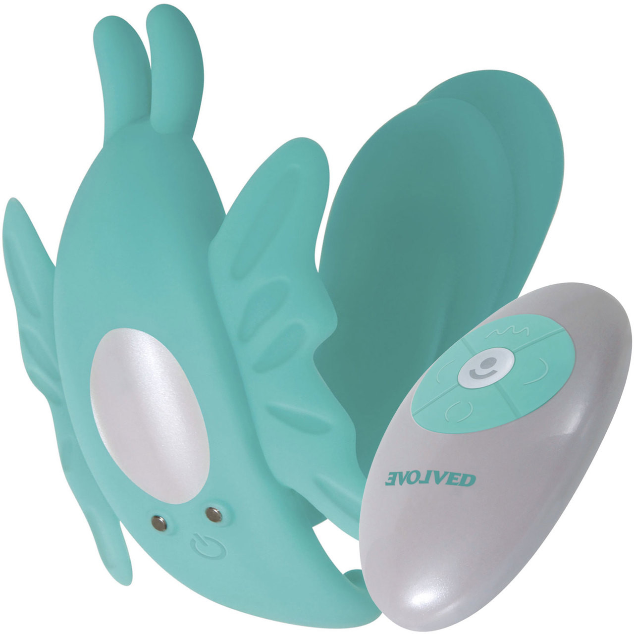 The Butterfly Effect Clitoral And G Spot Teal Wearable Remote Vibrator By Evolved Novelties 