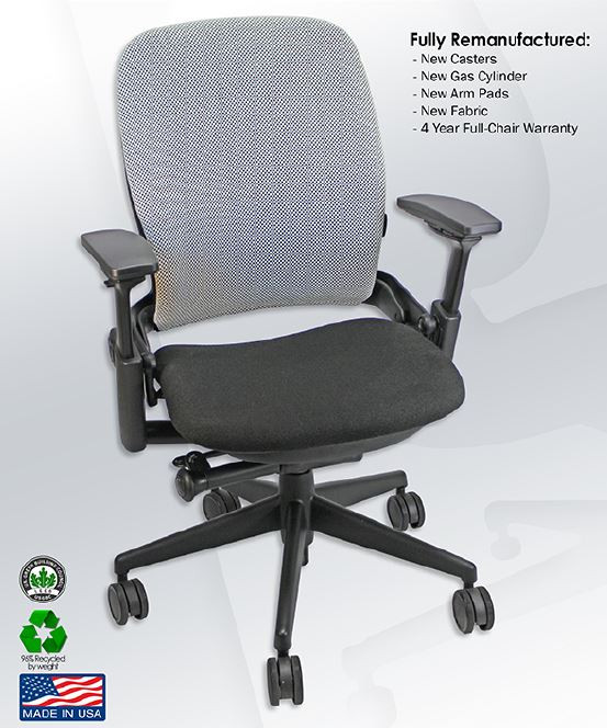 Steelcase Leap V2 Ergonomic Fully Adjustable Work Chair Remanufactured