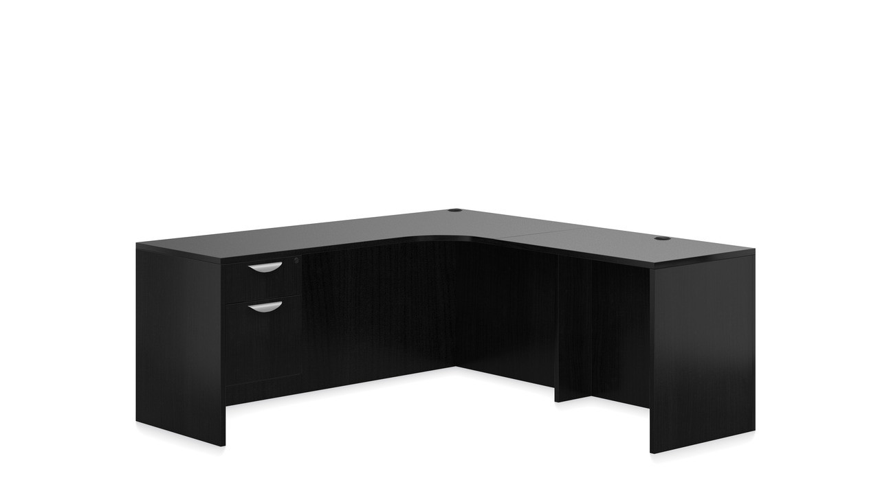 Performance Laminate L Desk With Bullet Table Desk With Storage