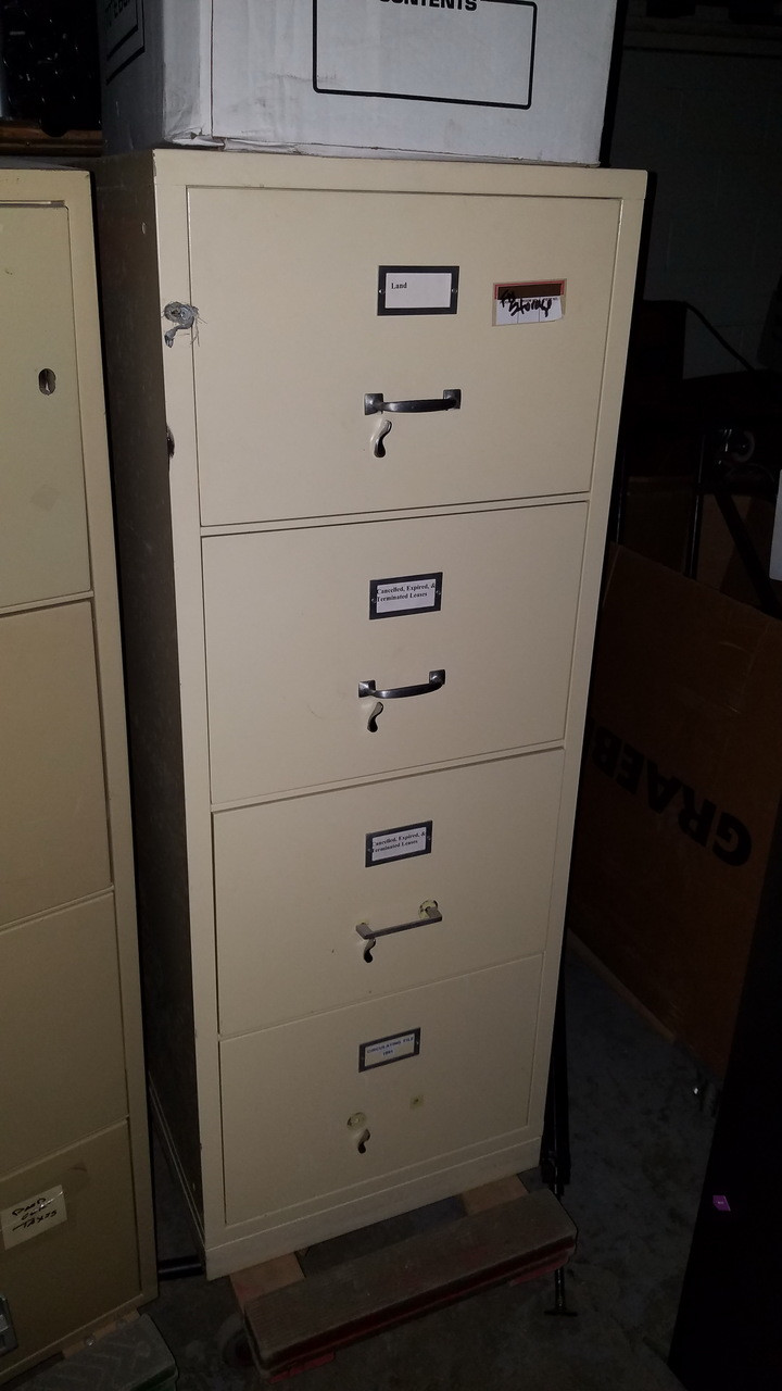 Used Schwab 1000 4 Drawer Fireproof File Cabinet