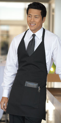 V-Neck Bib Apron | Restaurant Busser or Server | WaitStuff Uniforms