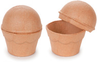 Paper-Mache Cupcake Box-3"X3.5"