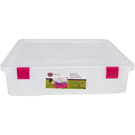 Creative Options Project Box-14"X14"X3" Clear W/Magenta