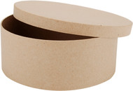 Paper-Mache Round Box-7.5"X7.5"X3"