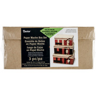 Paper-Mache Rectangle Box Set 3/Pkg-8", 9" & 10"