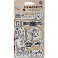 Cigar Box Secret Cling Rubber Stamps 4"X6"-