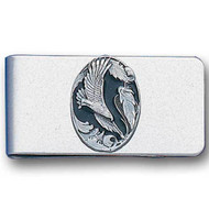 Sculpted Money clip - Eagle in Oval
