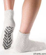 Non Skid / Slip Grip Socks For Women / Men - Hospital Socks (Size ONE, Color black)