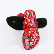 Comfortable Sport Stylish Women Red Flip Flops Size US 7.5
