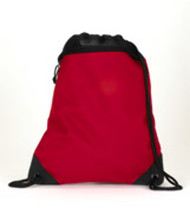 UltraClub&reg; Polyester Foam Mesh Drawstring Pack - Red (One)