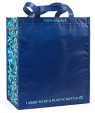 Gemline Laminated 1 Recycled Shopper - Caribbean Blue/Navy (One)