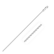 1.4mm Sterling Silver Rhodium Plated Cable Chain (16 inches)