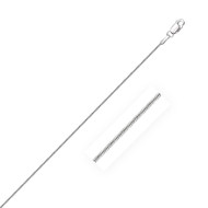 0.9mm Sterling Silver Rhodium Plated Snake Chain (18 inches)