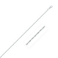 925 Sterling Silver 1.6mm Singapore Style Chain (18 inches)