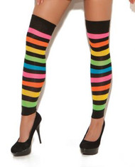 Neon Stripes Leggings Multi Color O/S