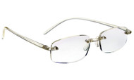 CLEAR RIMLESS COMPUTER READING GLASSES (2.25)