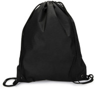 UltraClub Non-Woven Drawstring Pack - Black (One)