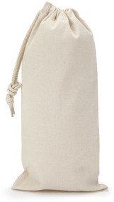 UltraClub Drawstring Wine Bag - Natural (One)