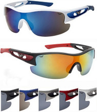 Man Sports One Piece lens Sunglasses Ass Case Pack 24