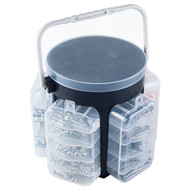Stalwart 600 Piece Portable Tool Hardware Storage Caddy - Black