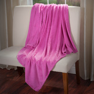 Everyday Home Soft Velvet Fleece Throw Blanket - Pink