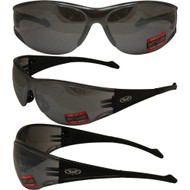 Full Throttle Glasses with Black Frame and Flash Mirror Lenses
