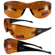 Full Throttle Glasses with Black Frame and Orange Lenses