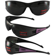 Full Throttle Glasses with Purple Frame and Smoke Lenses