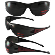 Full Throttle Glasses with Red Frame and Smoke Lenses