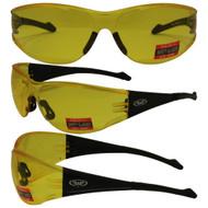 Full Throttle Glasses with Black Frame and Yellow Lenses