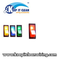 Illuminated Rocker Switch 1 - Red 20a/12v