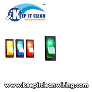 Illuminated Rocker Switch 1 - Green 20a/12v