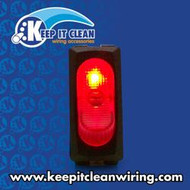 Illuminated Rocker Switch 4 - Red 25a/12v