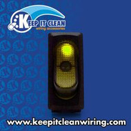 Illuminated Rocker Switch 4 - Yellow 25a/12v