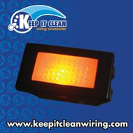 14.2mm x 30.2mm 12V YELLOW LED Indicator with Label Set