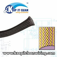 1/8" Yellow and Purple Ultra Wrap Wire Loom - 10 Feet