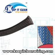 1/8" Red, White and Blue Strips Ultra Wrap Wire Loom - 10 Feet