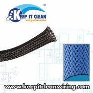 1/2" Neon Blue Ultra Wrap Wire Loom - 10 Feet