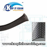 5/8" Grey and White Strips Ultra Wrap Wire Loom - 10 Feet