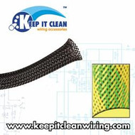 5/8" Yellow and Green Ultra Wrap Wire Loom - 10 Feet