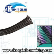 1/8" Black, Green, Purple Strips Ultra Wrap Wire Loom - 10 Feet
