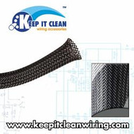 5/8" Black and White Strips Ultra Wrap Wire Loom - 10 Feet