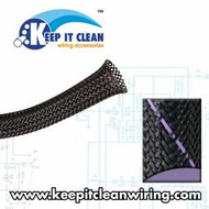 5/8" Black and Purple Thin Strip Ultra Wrap Wire Loom - 10 Feet