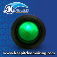 Illuminated Rocker Switch 6 - Green  20a/12vdc