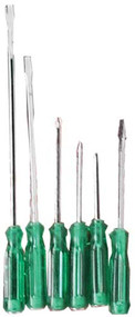 6 Piece "Go Through" Screwdriver Set :  ( Pack of  4 Pcs )